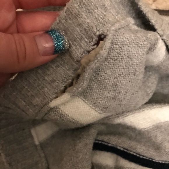 Aeropostale Girls zip up jacket medium grey navy - Picture 4 of 5